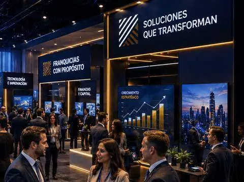 Stands de patrocinadores en el Summit